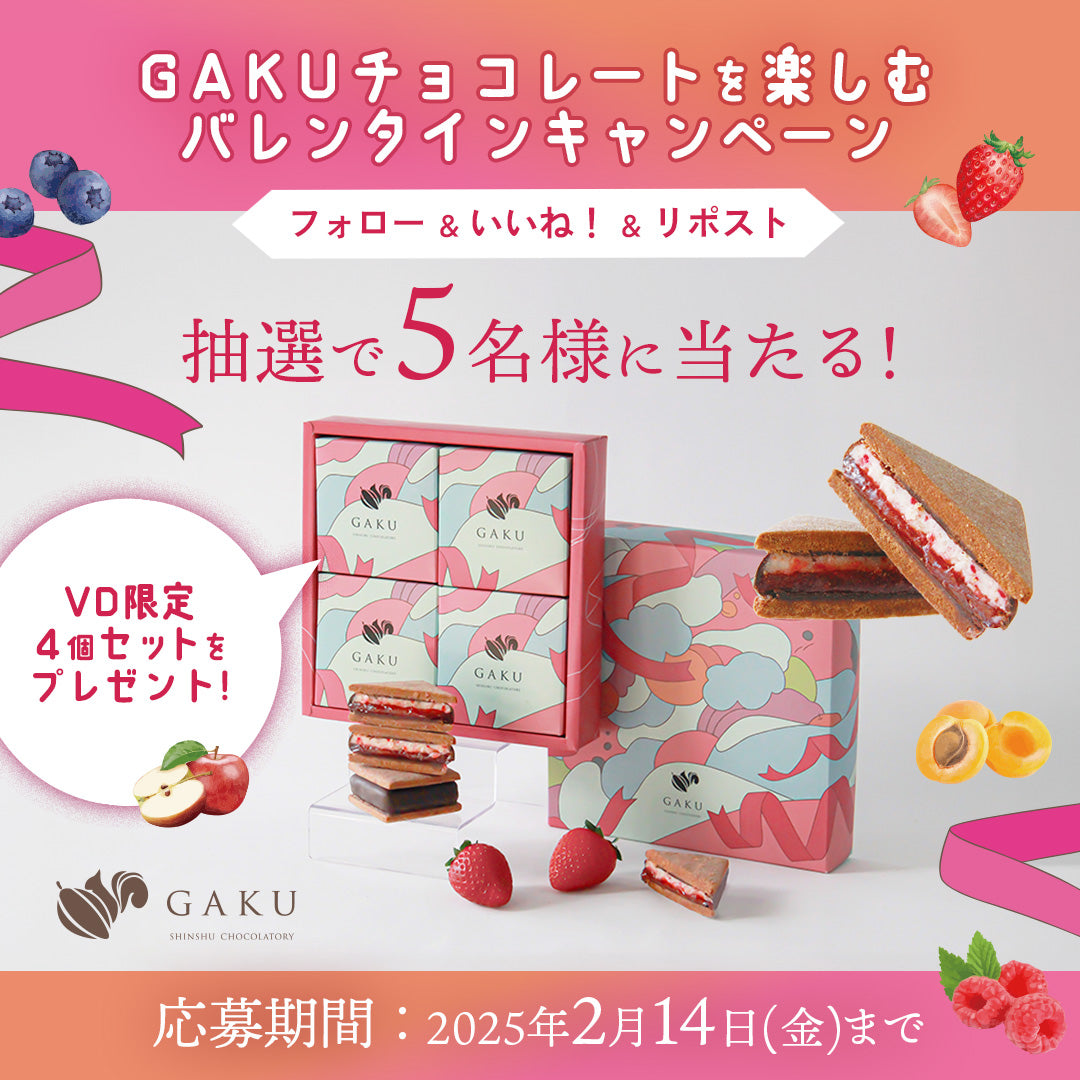 GAKUチョコレートを楽しむバレンタインキャンペーン開催中！