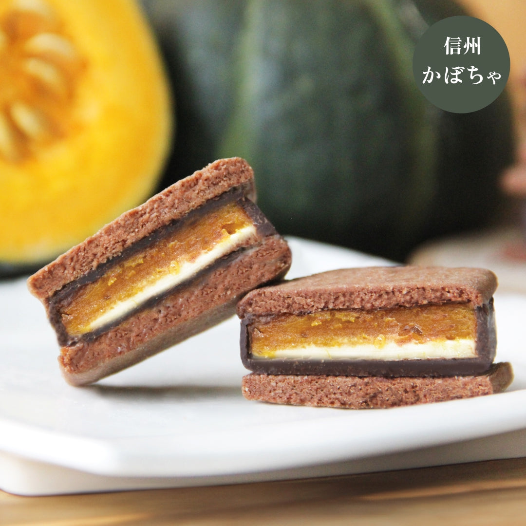 【ハロウィンセット】GAKUチョコレートサンド6個セット（リッチカカオ・信州くるみ・信州りんご・栗・信州焼き芋・信州かぼちゃ）