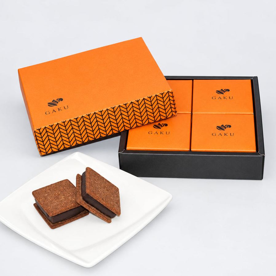 【送料無料】【お歳暮ギフト】GAKUチョコレートサンド4個セット（リッチカカオ・信州くるみ・ラムレーズン・キャラメルりんご 各1個）