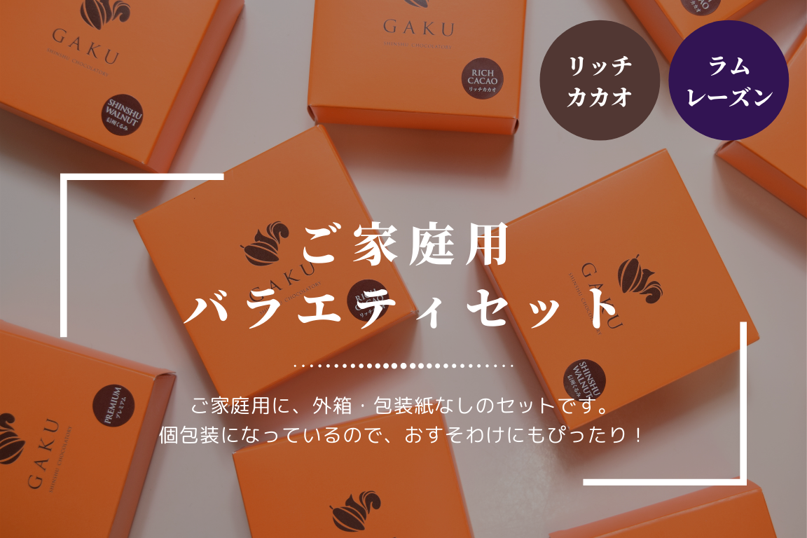 【ご家庭用に！】GAKUチョコレートサンド8個（リッチカカオ・ラムレーズン各4個入）