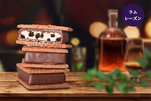 【ご家庭用に！】GAKUチョコレートサンド12個（リッチカカオ6個・ミルク・信州くるみ・ラムレーズン各2個入）